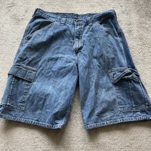 Lee Cargo Shorts Mens Size 38 Jort Denim Baggy Utility Vintage‎ 219-3751